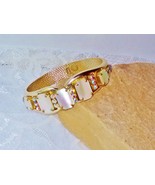 Mint Vintage Bracelet Gorgeous Gold with White MOP Mother of Pearl and A... - $2,981.11 MXN