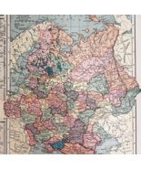 1917 Russia WW1 Era Map Atlas Of The World Antique Asia Continent DWUU1B - €34,08 EUR