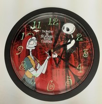 Tim Burton Nightmare Before Christmas Quartz Wall Clock Jack and Sally 11&quot; - £39.25 GBP