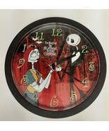 Tim Burton Nightmare Before Christmas Quartz Wall Clock Jack and Sally 11&quot; - £39.24 GBP