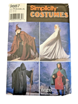 Simplicity Sewing Pattern #9887 Costumes Wizard Capes Size A XS to XL Uncut 2001 - £11.19 GBP