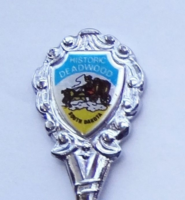 Collector Souvenir Spoon USA South Dakota Deadwood Historic District Stage Coach - $3.99