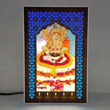 Khatu Shyam Religious Photo Frame With Light wall decor mandir temple lamp - £25.71 GBP