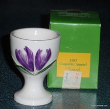 Goebel 1983 Annual Egg Cup Purple Spring Crocus Flowers With Box - GREAT... - $10.66