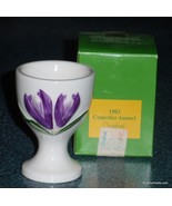 Goebel 1983 Annual Egg Cup Purple Spring Crocus Flowers With Box - GREAT... - £8.51 GBP