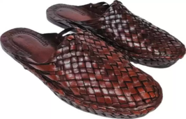 Mens Kolhapuri Leather chappal Jesus Sandal BOHO ethnic Shoes US size 7-12 HT70 - £37.13 GBP+