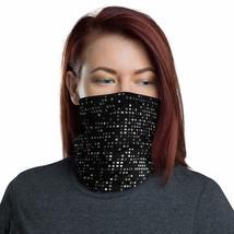 Shiny Halftone Tiny Squares Dualism Minimalism Black and White Breathable Neck G - £19.15 GBP