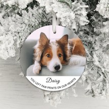 Personalised Dog or Cat Christmas Decoration Paw Prints On Our Hearts Ha... - £9.02 GBP