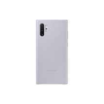 Galaxy Note10+ Case, Leather Back Protective Cover - Silver (Us Version ... - $83.99