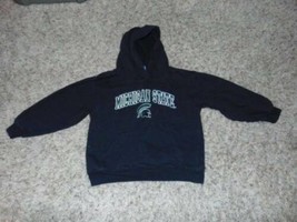 Boys Hoodie NCAA Michigan State Spartans MSU Black Football Hooded Sweatshirt- S - £9.52 GBP