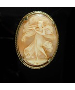 Antique carved Cameo winged eros dancing cupid with flutes greek God of ... - £258.34 GBP