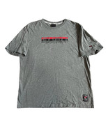 Vintage Fubu Collection Worldwide Box Logo T Shirt Sz M Heather Grey 90’... - £23.44 GBP