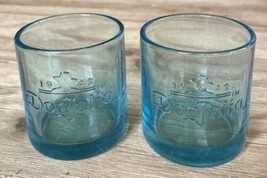 Don Julio Tequila Glasses Set of 2 Mexico Recycled Glass Blue Low Ball Bar 10oz - £46.29 GBP