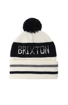 Men&#39;s Guys Brixton Fairmont Pom Navy Blue /Ivory Beanie Toque Ski Hat  New - $22.99