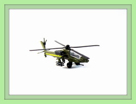 APACHE AH 64A MILITARY,MOTORMAX 1/300 DIECAST HELICOPTER MODEL,COLLECTOR... - £25.61 GBP
