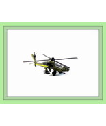 APACHE AH 64A MILITARY,MOTORMAX 1/300 DIECAST HELICOPTER MODEL,COLLECTOR... - $610.21 MXN
