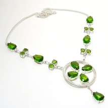 Peridot Gemstone Handmade Fashion Ethnic Gifted Necklace Jewelry 18&quot; SA ... - £6.25 GBP
