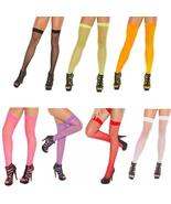 FISHNET THIGH HI PLUS OR ONE SIZE 7 COLORS UV GLOW IN NEON WOMAN CLOTHING - £10.40 GBP+