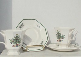 NIKKO Classic Collection CHRISTMASTIME  footed Coffee Cup and Saucer Set... - £11.07 GBP
