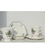 NIKKO Classic Collection CHRISTMASTIME  footed Coffee Cup and Saucer Set of 2 - $18.81 CAD