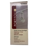 Portfolio Light Spotlight White Track Lighting Head Single Gimble #02408... - $453.51 MXN