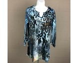 B.L.E.U. Women’s Long Sleeve Tunic Size M Multicolor Embellished TU19 - $8.41