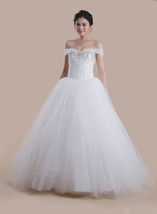 Rosyfancy Custom Off Shoulder Strap Fitted Lace Corset Bodice Bridal Bal... - $315.00