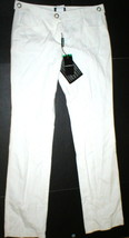 New Womens Designer Emporio Armani Cotton Pants 44 8 White Tall NWT Belt... - $955.35
