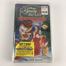 Walt Disney Beauty &amp; The Beast VHS Tape Enchanted Christmas Vintage New Sealed - £19.71 GBP