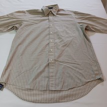 Izod Men's Gray Cotton Blend Check Button-Down Collar Shirt Size Large image 6