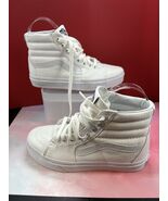 Vans Sneakers Womens 5 White SK8-Hi Casual Canvas Lace Up High-Top Skate... - $24.75
