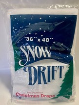 Snow Drift Christmas Drape 36&quot; x 48&quot; Great for Holiday Decor  Villages, ... - £6.09 GBP