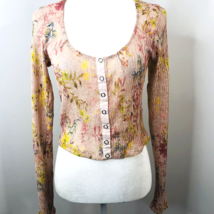 We the Free by Free People Womens Angelina Crop Top Size Large Floral Print NWT - £26.20 GBP