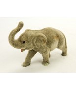 Unmatched Pair of Elephant Figurines, Flocked Plastic &amp; Painted Metal, #... - $278.45 MXN