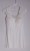 Easel Sleeveless Lace Padded Baby Doll Chemise Ivory Women&#39;s Size S - $174.82 MXN