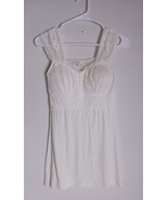 Easel Sleeveless Lace Padded Baby Doll Chemise Ivory Women&#39;s Size S - $174.82 MXN