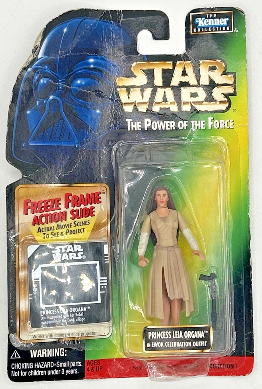 1997 Kenner Star Wars Power of the Force Leia Figurine & Freeze Frame Slide U150 - $24.99