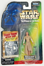 1997 Kenner Star Wars Power of the Force Leia Figurine & Freeze Frame Slide U150 - £19.59 GBP