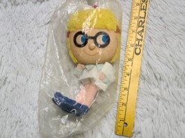 Vintage New Plush Felt Nurse Cartoon Glasses New Material Made in Japan Freckles - £50.86 GBP