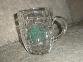 unused Jungle Jim&#39;s Glass Beer Mug 4 3/4&quot; tall x 3 1/2&quot; wide w Logo &amp; Fr... - £3.13 GBP
