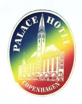 Palace Hotel Luggage Label Copenhagen Denmark - £8.17 GBP