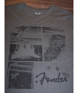 FENDER STRATOCASTER GUITAR GUITARS AMP T-Shirt Mens  SMALL Gray - $19.80