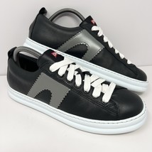 Camper Men’s Runner Fashion Sneaker Sz 41 / 8 Black  Grey Leather Shoe GUC - $59.35