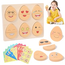 Montessori Toys For 2-6 Year Old,32 In 1 Toddlers Wooden Expressions Pre... - £15.72 GBP