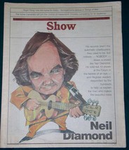 Neil Diamond Show Newspaper Supplement Vintage 1989 - £27.96 GBP