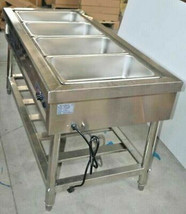 US Stock Commercial 110V 4-Pan Bain-Marie Buffet Food Warmer Kitchen Supply - £514.97 GBP