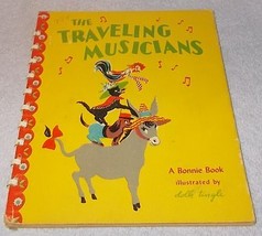 The Traveling Musicians Vintage Bonnie Book 1946 Dolli Tingle Illustrator - £6.24 GBP