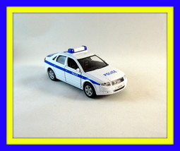 AUDI A4 POLICE CAR , WELLY 1/38 DIECAST CAR COLLECTOR&#39;S MODEL, AUDI COLL... - $25.37