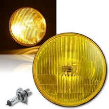 H6024/6014 7&quot; Yellow Amber Stock Glass Headlight H4 Clear Halogen Fog Light Each - £32.03 GBP