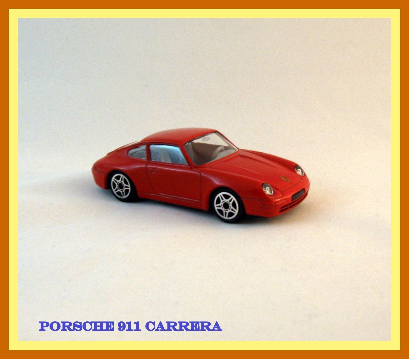 PORSCHE 911 CARRERA  RED BURAGO DIECAST CAR MODEL 1/43 COLLECTIBLE , RARE - $20.59